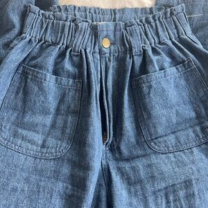 Emerson Fry Zip Front Tulip Crop Flare Pants